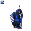 wholesale fashion leisure kids school bag with 6 wheels